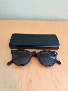 NWT Cubitts x Mr. P Round Tortoiseshell Sunglasses with Protective Case